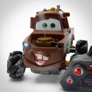 Carrinho de Controle Remoto Oficial do Tow Mater com Giro de 360° e Efeito de Fumaça com Luzes