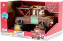 Carrinho de Controle Remoto Oficial do Tow Mater com Giro de 360° e Efeito de Fumaça com Luzes