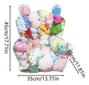 Poltrona Infantil Porta-Pelúcias Armazenamento De Brinquedos De Pelúcia Conforto + Diversão